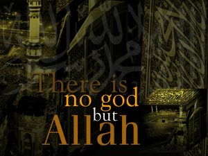 No god except "Allah"